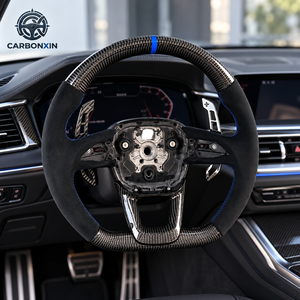 Volant sport RS personnalisable avec carbone pour Audi A6 C7 RS3 8Y RS4 RS5 B9.5 2020+ - Chauffé et cuir Nappa - Product Image 4