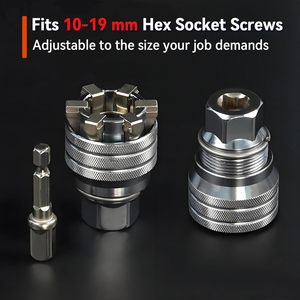 Upgraded Adjustable Universal <b>Socket</b> Wrench Tool, Multi-Function 10mm-<b>19mm</b> <b>Socket</b>, Manual Adjustable <b>Socket</b> Effortlessly Removes - Product Image 4