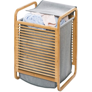 Cesta de lavandería de bambú práctica de comestibles reutilizable de alta calidad - Product Image 2