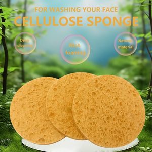 100% pâte de bois naturelle Cellulose soins de la peau nettoyant éponge de lavage éponge de Cellulose visage - Product Image 6