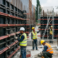 Système de coffrage modulaire en plastique pour la construction de tunnels, ponts et caniveaux