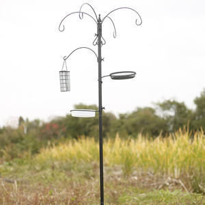 ที่ให้อาหารนกโลหะ TJ-014 แบบเสียบพื้น 1.9 เมตร ดีไซน์เกลียวพร้อมตะขอสี่อัน ที่ให้อาหารนกกลางแจ้งแบบทนทานสำหรับสวนและลานบ้าน - Product Image 1