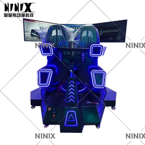 Simulateur de réalité virtuelle à triple écran pour course automobile, expérience de conduite immersive et dynamique, borne d'arcade à monnayeur pour jeux - Product Image 5