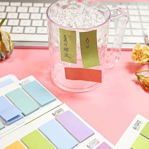 Candy Color Gradient Self-Adhesive Sticky Notes Colorful Index Tabs <b>Bookmarks</b> Classification Labels Essential School Office - Product Image 5