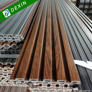 Haute qualité écologique ignifuge décoratif étanche intérieur 3D WPC panneau de revêtement mural cannelé avec 5 ans de garantie - Product Image 2