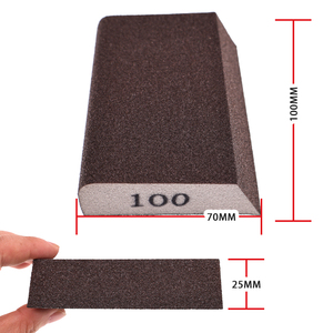 70*100mm Wet &amp; Dry Foam <strong>Sand</strong> <strong>Block</strong> Double-sided Arc Beveled Edge Hand Abrasive Sponge Sanding <strong>Block</strong> for Wood Metal Stone Buffing - Product Image 2
