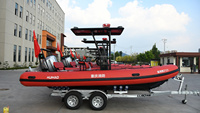 Chine 5.8M Hypalon Sport Cabine Cruiser Rigide Passager Aéroglisseur Bateau Gonflable avec Moteur pour Tourisme Croisière Pêche