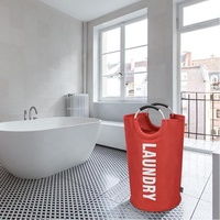 Grand panier à linge pliable en aluminium avec poignées en boucle, élégant et haut, pour la chambre à coucher, rangement de la crèche, panier à linge pour les vêtements sales