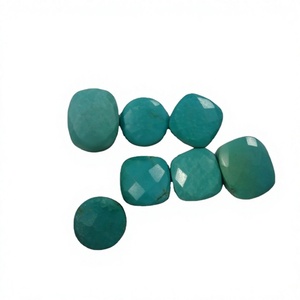 Beautiful High Quality Wholesale Price Blue Turquoise <b>Round</b> <b>Cushion</b> Shaped 10x10mm Cabochon Cut Loose Gemstone for Jewelry - Product Image 1
