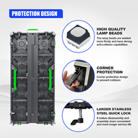 Estuche de Transporte para Cabina de DJ, Soporte para DJ P4.81 HD con Frecuencia de Actualización de 7680Hz, Cabina de DJ Plegable y Portátil