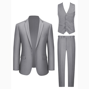 Trajes de Negocios para Hombre BMT 04-3 al por Mayor, 3 Piezas, Corte Regular, Cuello de Solapa, Trajes de Gala Sólidos para Bodas y Padrinos - Product Image 1