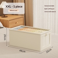 Boîte de rangement moderne en tissu Oxford écologique avec couvercle et fenêtre, grand organisateur de vêtements pour armoire, tiroir et chaussures