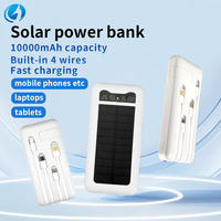 Chargeur solaire portable haute capacité 10000mAh à charge rapide, double USB, batterie solaire pour l'extérieur