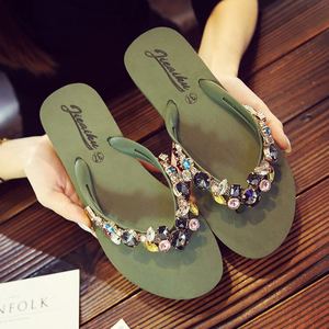 Dép nữ đế bằng đá pha lê - Product Image 5