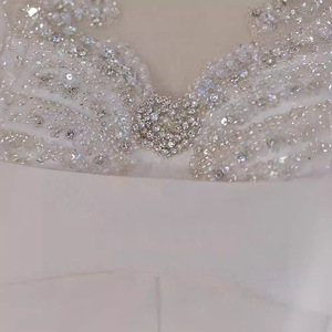 Wedding Dress Ball Gown Satin Sweetheart Neckline Long Sleeve <b>Floor</b> Length Plus Size Autumn Bridal Dress - Product Image 2