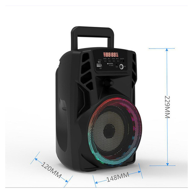Oem LED Lights Outdoor Karaoke Active Retro Trolley Speaker Portable Blue Tooth Out Door Towe Speaker
