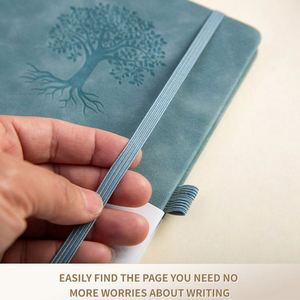 Custom Logo High-Value Tree Pattern Soft Leather Thickened Diary Business <b>Notepad</b> <b>A5</b> Gift - Product Image 2