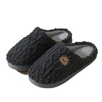 Automne hiver coton pour pantoufles pour femmes nouveau Style ours intérieur maison antidérapant et chaud pour les Couples respirant pour les hommes