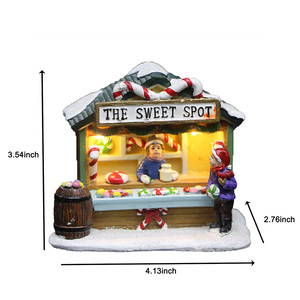 Negozi di natale in resina con luce a LED decorazioni Festive per la casa o l'ufficio - Product Image 4