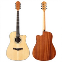 Gitar Akustik Matte 41 Inch 6 Senar Kayu Spruce Plywood untuk Anak Laki-laki dan Perempuan Bermain dan Bernyanyi