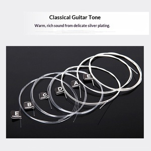<span class=keywords><strong>Cuerdas</strong></span> <span class=keywords><strong>para</strong></span> <span class=keywords><strong>Guitarra</strong></span> Clásica D'Addario de Fabricación Estadounidense, Tensión Estándar, Enrolladas en Plata, EJ45 46, Juego de 6 <span class=keywords><strong>Cuerdas</strong></span> - Product Image 1
