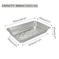 Rechteckiger Aluminium-Einwegbehälter Umweltfreundliche Luxus-Backform Große Lasagne-Pfanne Volle Größe Tiefe Dampfbackform