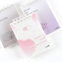 Classeur à feuilles mobiles à 6 anneaux ronds Carnet de poche de 50 pages avec couverture en PP pour petit livre de planification A7 et prise de notes