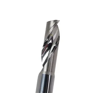Douruy Enkele Fluit Einde Molen Aluminium Carbide Cnc Snijder 1 Fluit Spiraal Freesgereedschap Cnc Bits Voor Aluminium Snijgraveren