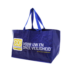 Sacola de Compras Grande Personalizada Reutilizável para Supermercado e Mudança de Casa, Sacola Dobrável Portátil Reciclável de Polipropileno Preto Resistente - Product Image 3