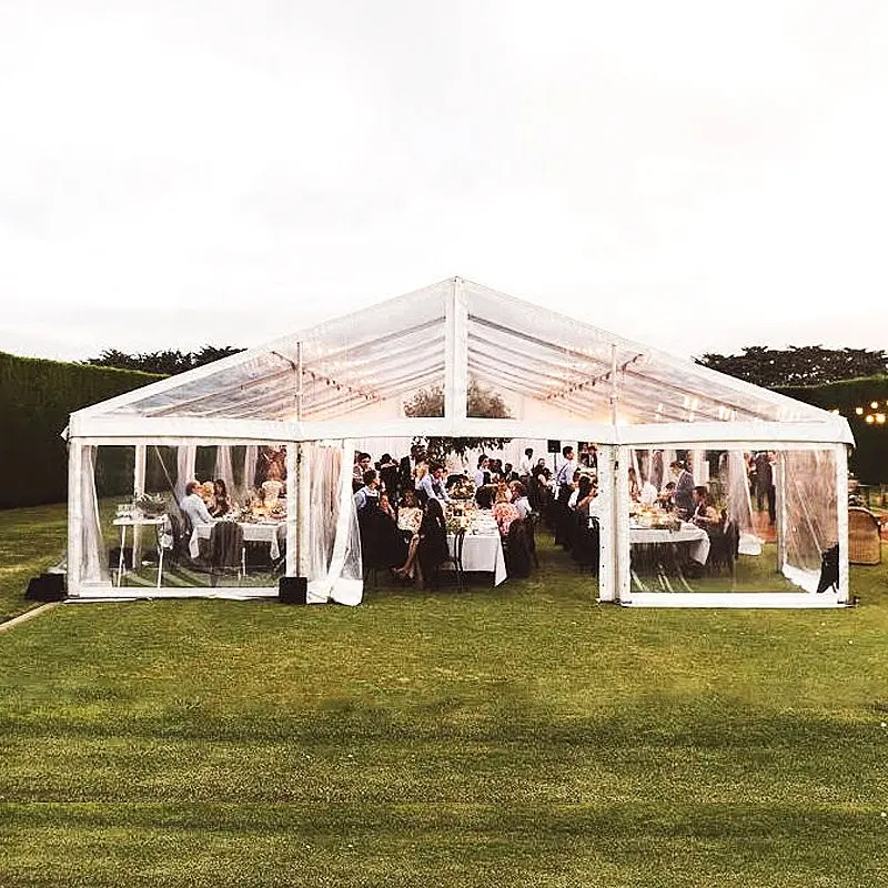 خيمة حفلات توريد مباشر من المصنع إطار من الألومنيوم غطاء شفاف خيمة لحفلات الزفاف