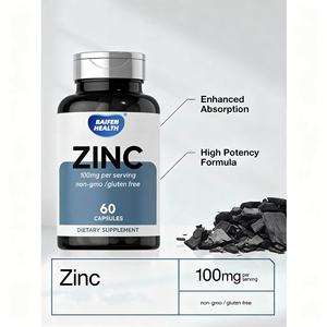 Cápsulas de Zinco Bisglicinato 100mg para Adultos, Marca Própria OEM/ODM, 60 Unidades, Sem Glúten, Suporte Imunológico - Product Image 2