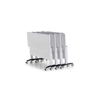 Cadre en aluminium et acier avec dessus de table de qualité E1 et services OEM bureau formation école table pliante