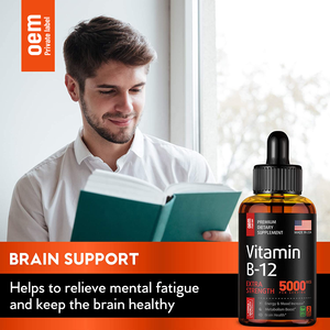 Gotas Sublinguales de Vitamina <span class=keywords><strong>B12</strong></span> Orgánica OEM, Vitamina <span class=keywords><strong>B12</strong></span> Líquida, Impulso de Energía, Concentración y Estado de Ánimo, Apoyo para la Salud Cerebral - Product Image 4