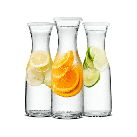 Glass Carafe Pitchers Beverage Dispensers Clear Jugs for Mimosa Bar Water Wine Milk and Juice