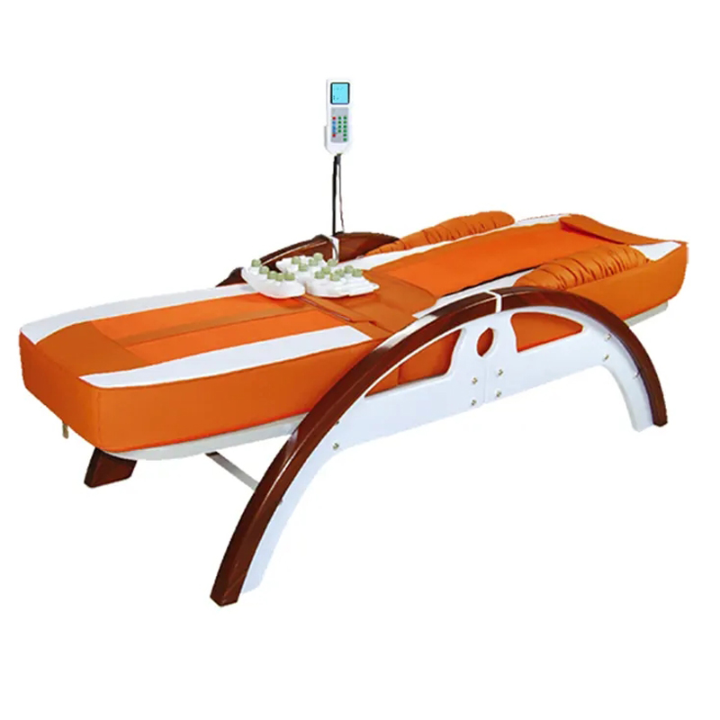 Factory wholesale Electric Full back Whole Body Thermal Jade Roller Korea massage bed Thai Massage Tables   Beds with Music