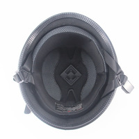 Casque de protection pour moto avec doublure en couche tampon EPS, unisexe, style allemand, casque vintage classique