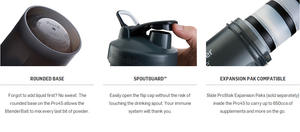 Mixeur de protéines portable en plastique de qualité alimentaire écologique de 600 ml pour le sport, la remise en forme et la salle de sport - Product Image 3