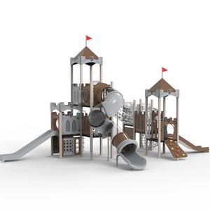 Grande glissière extérieure en métal pour enfants PE planche spéciale <span class=keywords><strong>immobilier</strong></span> combinaison de taches scéniques surélevées glissière en plastique Durable pour - Product Image 1