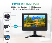 Nouvel écran tactile capacitif industriel HD 7 pouces VGA/TFT LCD avec haut-parleur LED, moniteur de jeu portable de bureau 120% SRGB