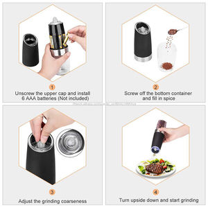 <span class=keywords><strong>Amazon</strong></span> fournitures En Acier Inoxydable <span class=keywords><strong>moulin</strong></span> <span class=keywords><strong>à</strong></span> <span class=keywords><strong>Poivre</strong></span> <span class=keywords><strong>Électrique</strong></span>, Électronique <span class=keywords><strong>moulin</strong></span> <span class=keywords><strong>à</strong></span> Sel avec LA Lumière MENÉE Bleue - Product Image 6