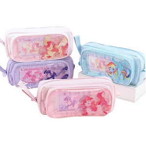 Chenyu kotak pensil sekolah dasar anak perempuan, tas penyimpanan alat tulis kartu Laser dapat dilepas kapasitas besar baru 2025 - Product Image 1