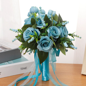 Ramos de Rosas Artificiales Blancas Hechas a Mano para Novia y Damas de Honor, Decoración para el Año Nuevo Chino - Product Image 3