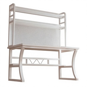 Nuevo Escritorio de Madera Maciza con Estantería Integrada y Panel Perforado, Escritorio para Computadora para el Hogar, Dormitorio, <span class=keywords><strong>Estudio</strong></span>, <span class=keywords><strong>Mesa</strong></span> de Escritura para Estudiantes - Product Image 1