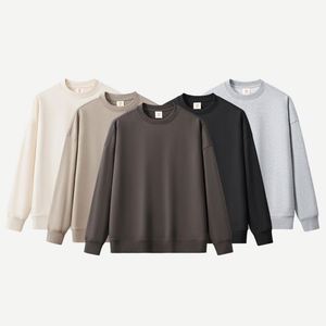 Vente en gros Sweat ras du cou surdimensionné et lourd de haute qualité 400 grammes Sweat-shirts en éponge française avec logo personnalisé pour hommes - Product Image 2