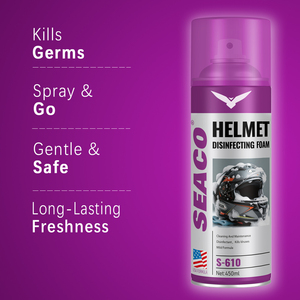Limpiador de casco de motocicleta de suministro de fábrica, espray de desinfección de limpieza en seco Oem para forro y espuma de casco - Product Image 3