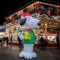 Snoopy gonflable géant personnalisé, personnage de dessin animé gonflable, mascotte gonflable de Noël pour la publicité en plein air