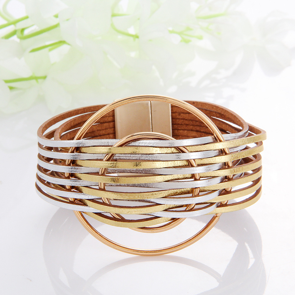 Gold with silver accents