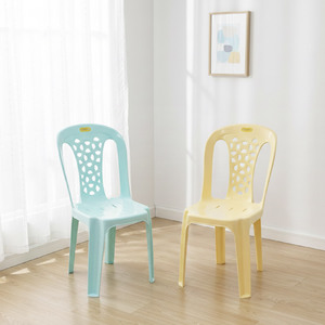Large PP Plastic <b>Garden</b> <b>Chair</b> Floral Pattern Backrest Heavy Duty Lightweight Durable <b>Stackable</b> Eco-Friendly Waterproof <b>Chair</b> - Product Image 5