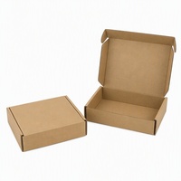 Boîtes d'expédition pliables écologiques personnalisées Portefeuilles Ceintures Accessoires en papier kraft Emballage d'expédition Vente en gros Logo personnalisé Faible MOQ