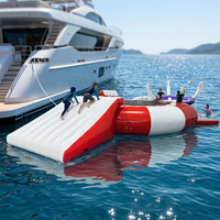 Parc aquatique commercial PVC extérieur Sports nautiques Trampoline gonflable flottant de 5M pour enfants